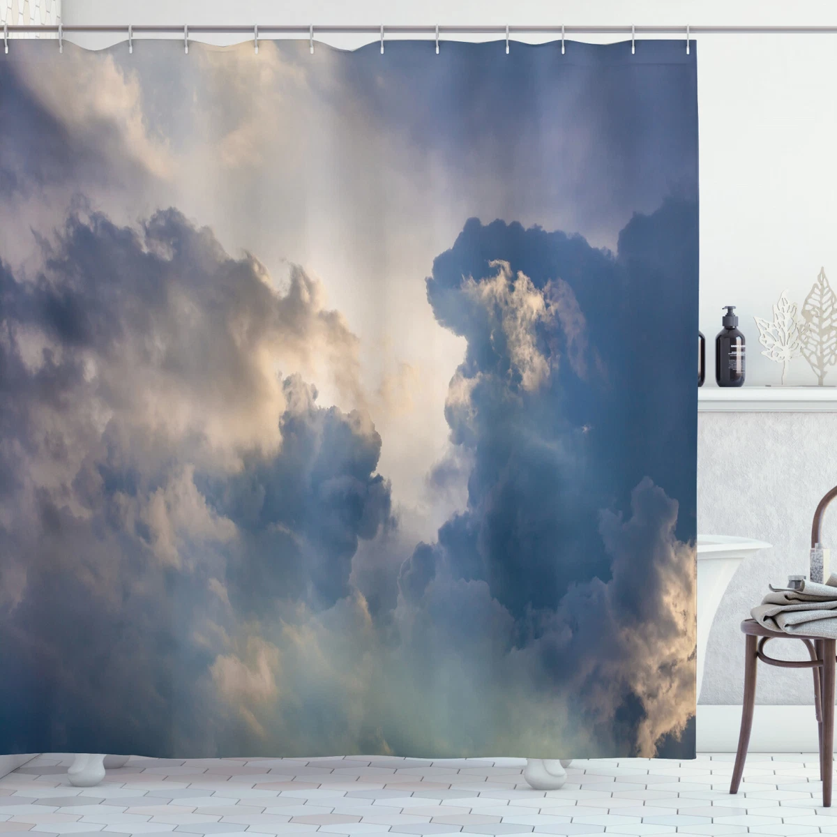 Cloud online shower curtain