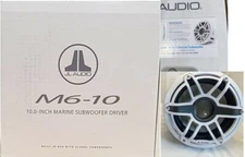 JL Audio 10" Marine Subwoofer 500w 4-Ohm M6-10W-S-GwGw-4 & White Sport Grille
