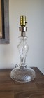 Vintage Etched Crystal Table Lamp Czech? Victorian, Depression French Chic Style