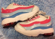 NIKE TODDLER AIR MAX '95 LE Toddler SZ 5C NICE USED WHITE BLUE PINK FREESHIP