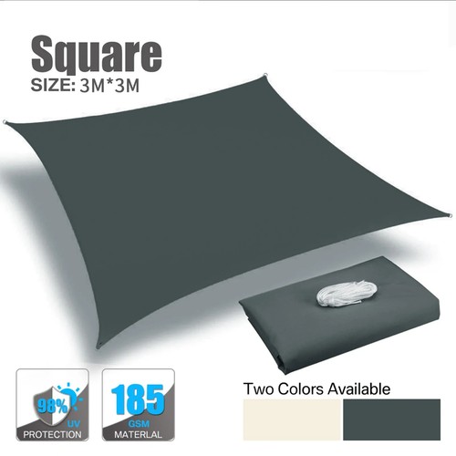 Sun Shade Sail Garden Sunscreen Awning Canopy Free Ropes Canopy Shelter Cover - Picture 45 of 52