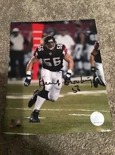 Official NFL Keith Brooking Signed Atlanta Falcons 8x10 Photo - In action photo