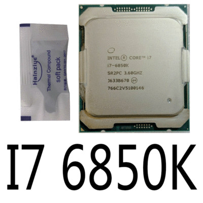 CPU Intel Core i7-6850K CPU LGA2011 Intel Core i7-6850K 3.6GHz 6Core 12Threads SR2PC LGA2011-3 CPU