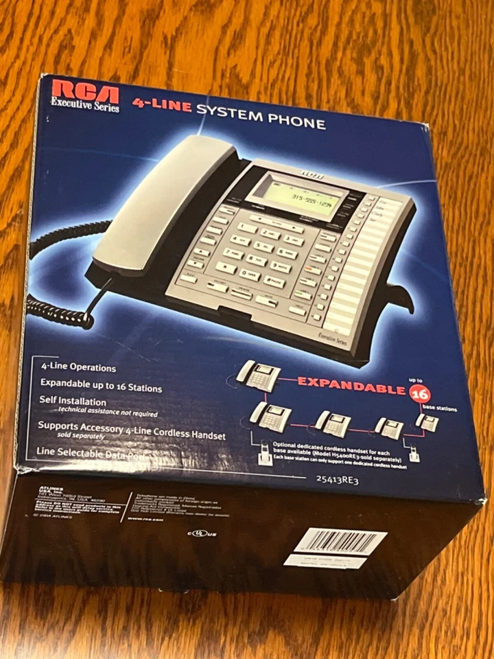 RCA 4-Line Executive Series Expandable System Phone Office, Model 25415RE3, NIB - Image 4 of 4
