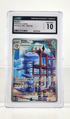 Pokemon TCG - Steelix 208/182 - Paradox Rift - Graded CGC GEM MINT
