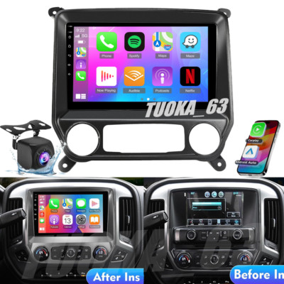 Large Screen Car Stereo Radio GPS For 2014-2018 Chevrolet Silverado GMC Sierra