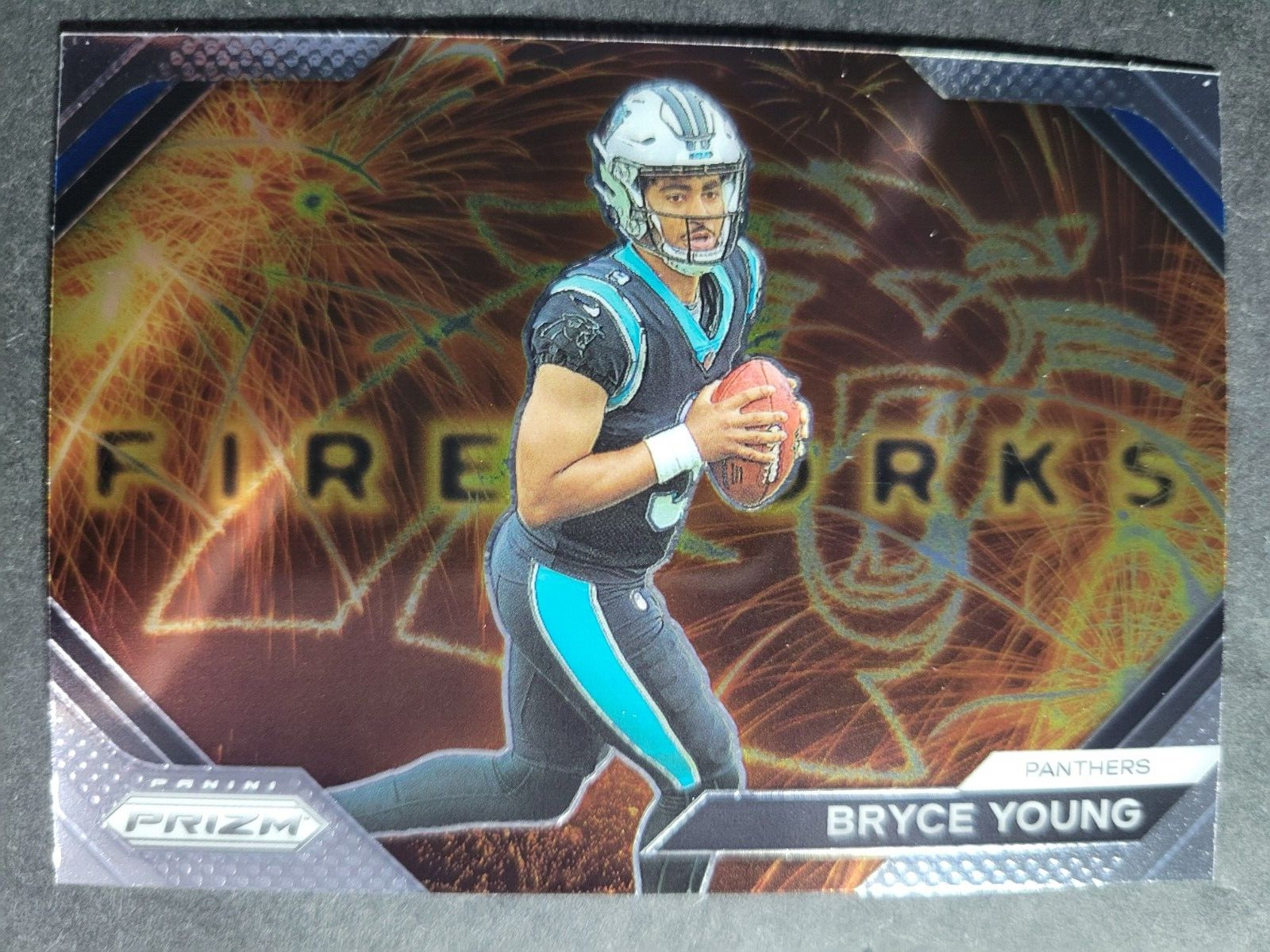 Bryce Young 2023 Panini Prizm Fireworks #F-6 Rookie RC Carolina Panthers