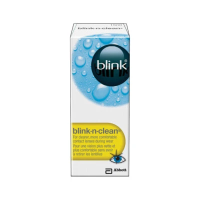 ABBOTT AMO Blink-n-Clean Contact Lens Comfort Cleaning Drops 30ml (2 x 15ml bottles)