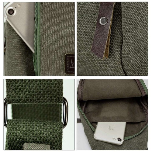 Borsa uomo tela tracolla messenger tracolla libro borsa scuola vintage - Foto 4 di 16