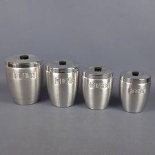 Set Aluminium K&uuml;chenbeh&auml;lter Made In Italy Modernariato 60er Jahre