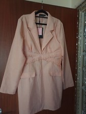 Pretty little thing Light Orange Dress/jacket Size 16