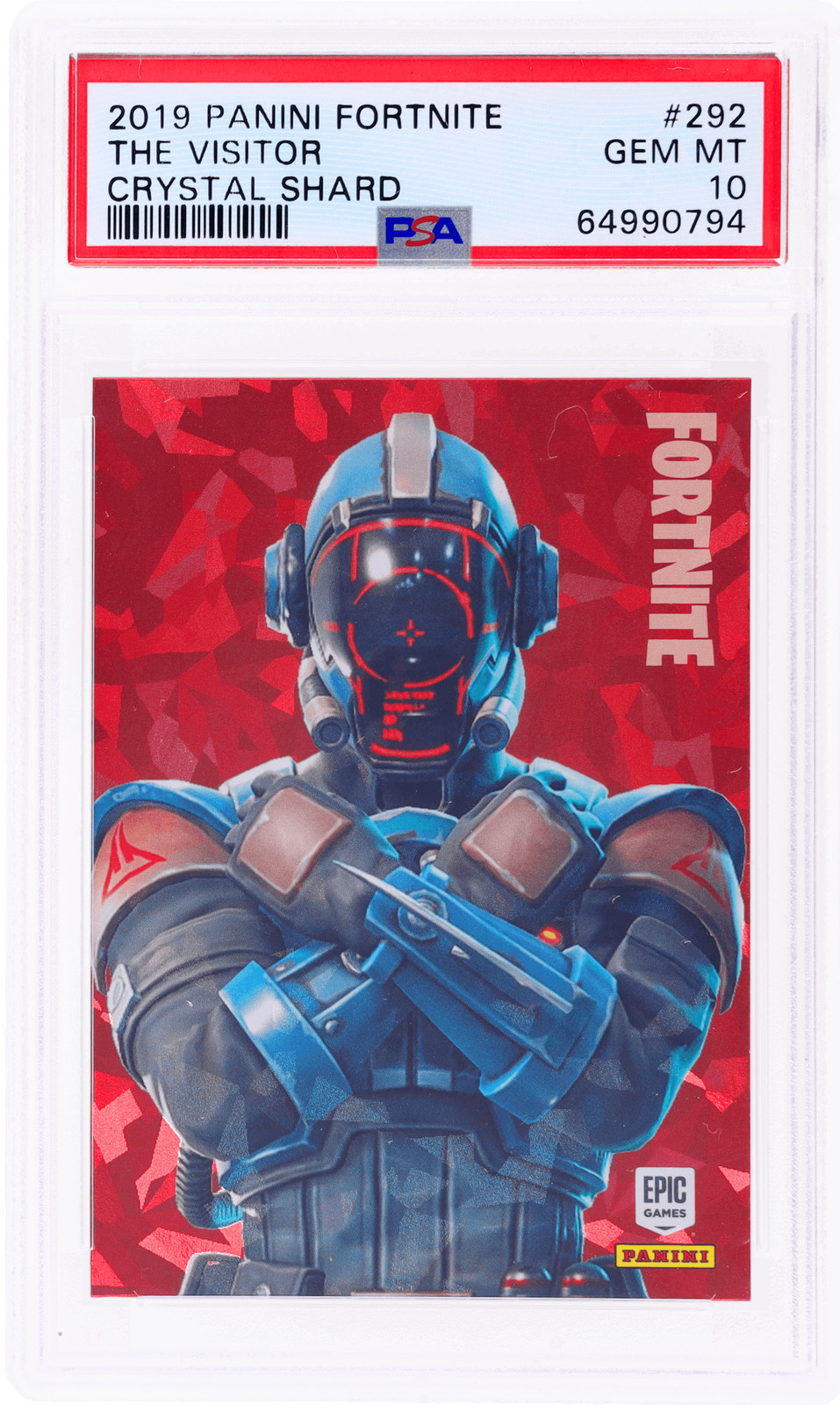 2019 Panini Fortnite Series 1 the Visitor Crystal Shard #292 PSA 10