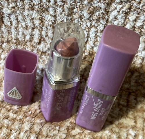 Maybelline Wet Shine Diamonds Lipstick #200 Nude Glow (Lot of 2) - Picture 2 of 3