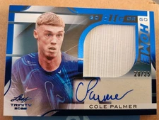 2025 Leaf Trinity Cole Palmer Blue Go Big Or Go Home Game Used Jersey AUTO 28/35