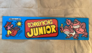 VGC Vintage 1982 Nintendo Inc. Donkey Kong Junior Authentic Arcade Game Sign