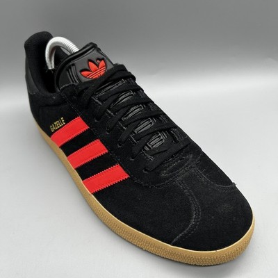 2020 Adidas Originals Gazelle FX2056 Black Solar Red Herren Uk 8 Terrassen Freizeit