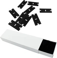 200pcs Plastic Razor Blades, Double Edged Safety Glass... 