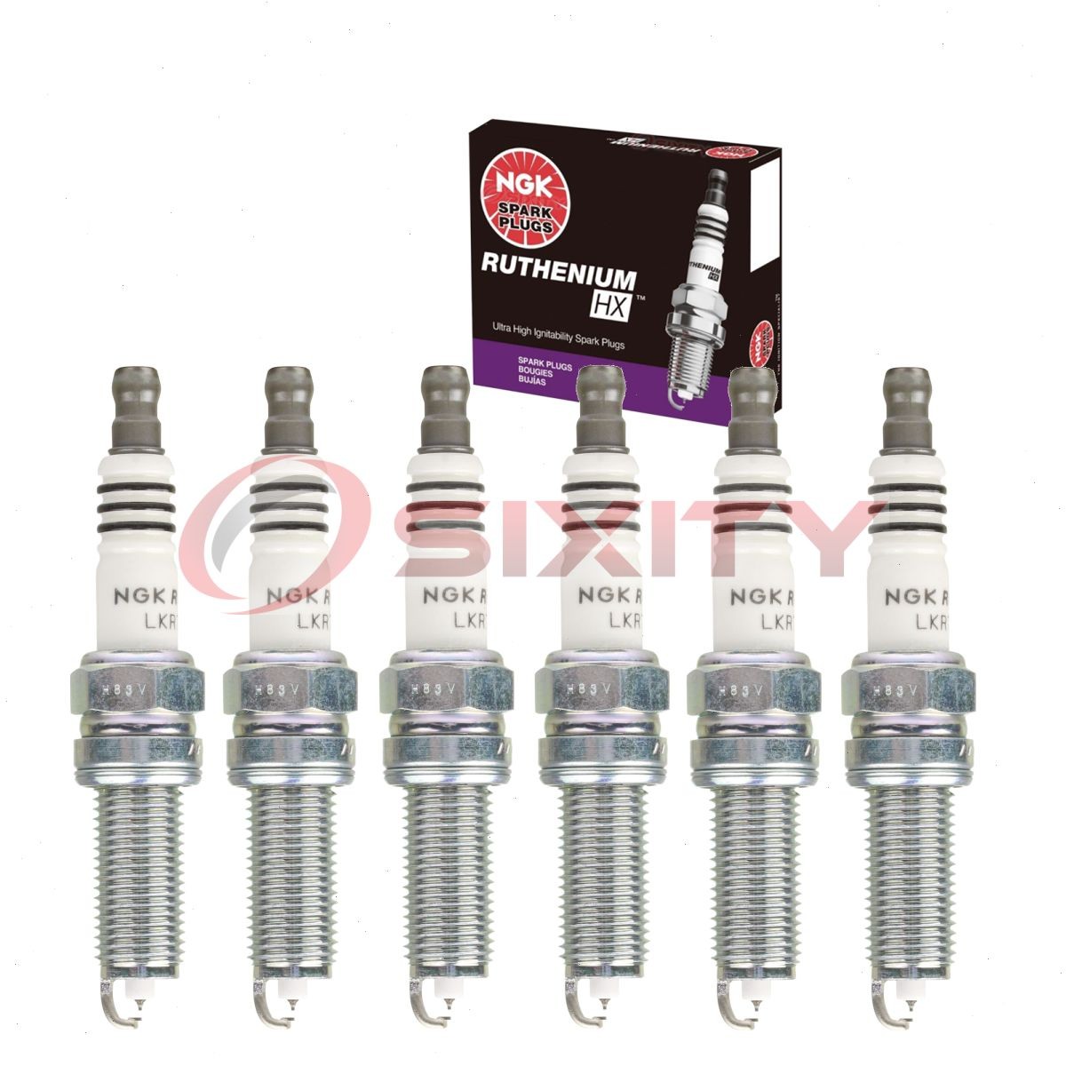 6 pc NGK Ruthenium HX Spark Plugs for 2011-2019 Dodge Journey 3.6L V6 vt