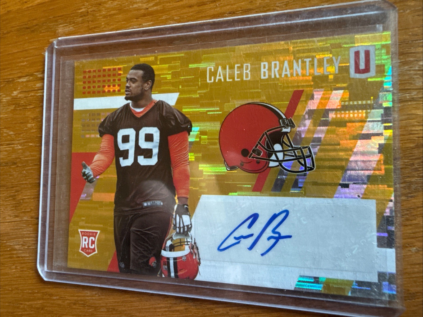 2017 Panini 2017 Rookie Caleb Brantley #247 Yellow Wind Chimes Auto /49 (AU, RC)