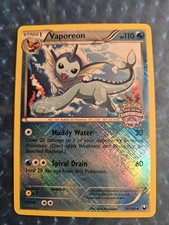 Pokemon Vaporeon 25/108 Crosshatch Holo State Championship Promo. Very Nice