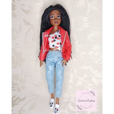 Disney 100th ILY 4EVER Cute I Love Mickey Mouse Red Black Braids Fashion Doll