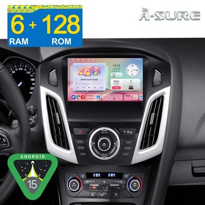 6+128GB Für Ford Focus MK3 2012-2018 Android 14 Autoradio CarPlay WIFI GPS Navi
