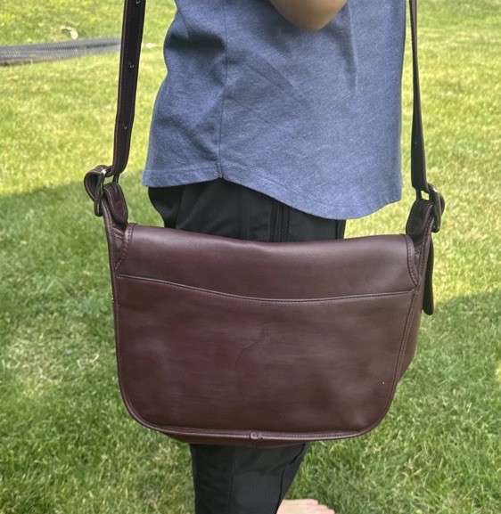 Vintage Coach Maroon Wine Burgundy Patricia Legacy 9951 Crossbody Shoulder Bag image 2