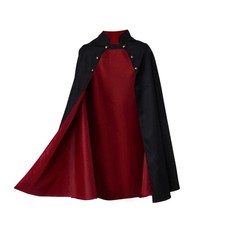 MyheroCos Men's Vampire Cape Costume Red Black Cloak-XL X-Large,