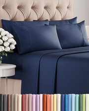 Full 6 Piece Sheet Set Comfy Breathable  Cooling Ultra-Soft Hotel Luxury
