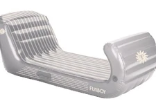 FUNBOY Giant 2 Person Inflatable Luxury Silver Bell Sleigh Alpine Snow Sled NIB