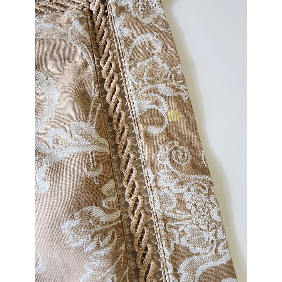 NOBLE EXCELLENCE Marrón Floral Borde ESTÁNDAR Almohada Falsa - Juego de 2 Foto 3 de 4