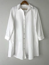 Pomander Place Tuckernuck White Mini Shirt Dress Oxford Harris Classic Medium
