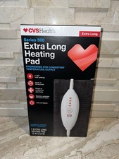 CVS Extra Long Heating Pad 12x24 4 Heat Settings Auto Shutoff