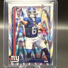 2025 Topps Chrome - Rookies Jaxson Dart #306 RayWave Refractor (RC) NY Giants