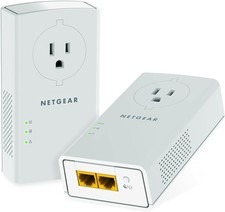 NETGEAR Powerline Adapter Kit, 2000 Mbps Wall-Plug, 2 Gigabit Ethernet Ports