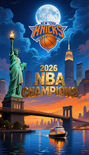 S298C New York Knicks 2026 NBA CHAMPIONS - Laminated Decal, Magnet, Wall DECAL