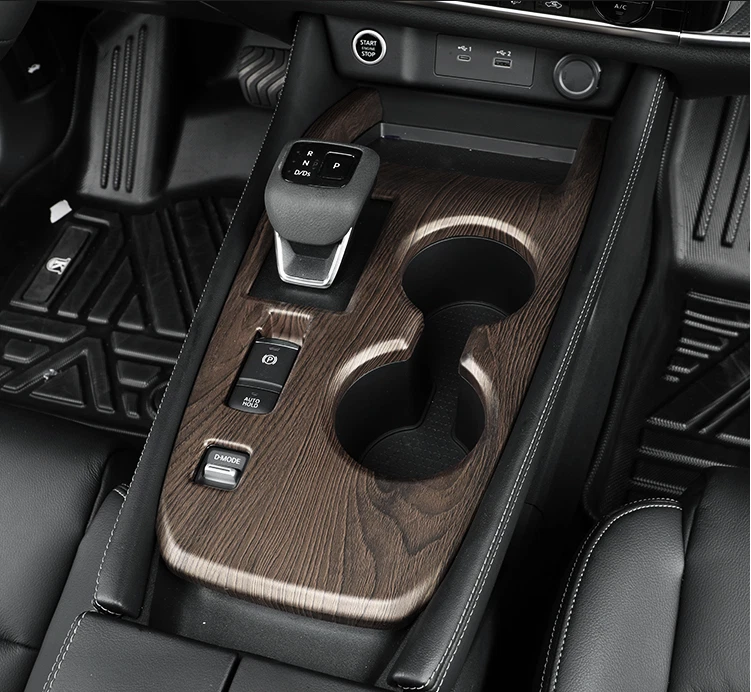 Cubierta de panel de caja de cambios de grano de madera para Nissan Rogue 2021 2022 tracción delantera Foto 4 de 4
