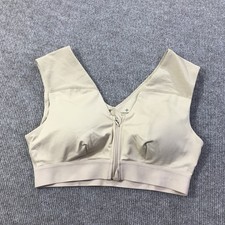 Tommie Copper Bra Womens Large Front Zip Znergy Shoulder Support Comfort Wireles