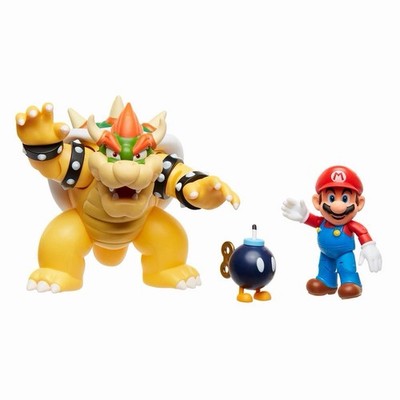 World of Nintendo - 3er Pack Mario vs. Figuren Bowser Lava Battle