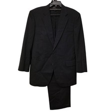 Brooks Brothers Brooksease Mens 42R Navy Blue Pinstripe Wool Suit Jacket USA