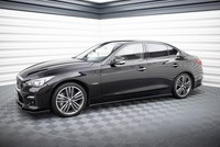 Seitenschweller Ansatz FüR V.2 FüR Infiniti Q50 S Mk1 Seitenschweller Schwarz