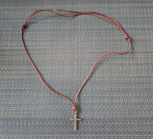 Forged by Fire Sterling Silver Cross Necklace