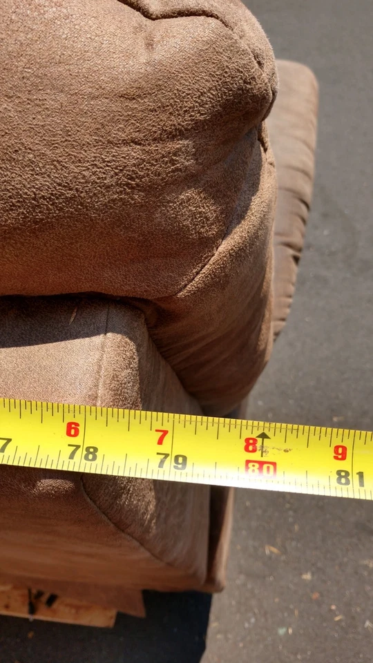 Sofá seccional reclinable doble BF marrón (LA-Z-BOY) (39"x80"x40"), usado/bueno Foto 3 de 4