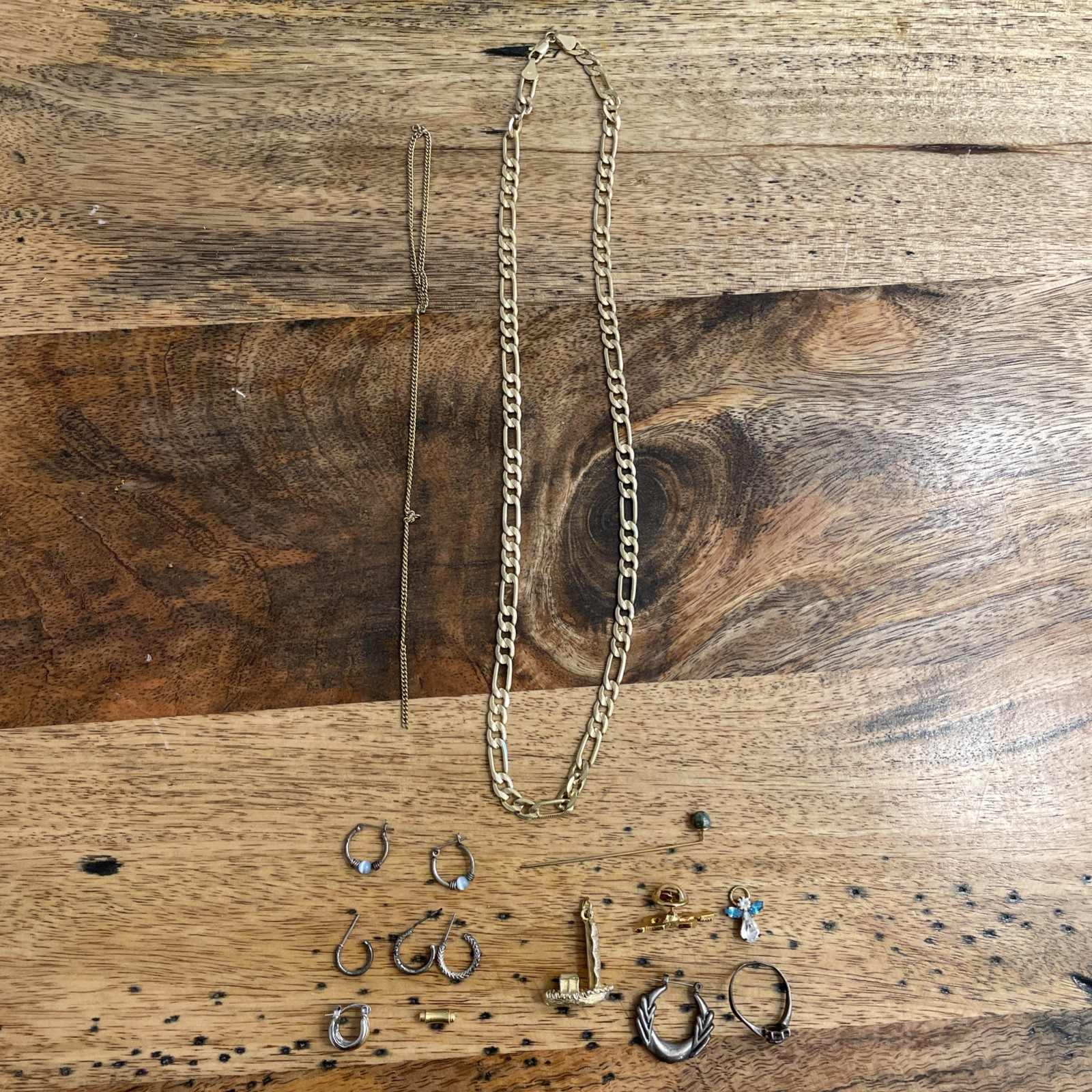 Grandma’s assorted jewelry mixed lot 15 p necklace, bracelet, earring, ring, pin