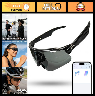 Smart Audio Sunglasses - Bluetooth Sport Glasses for Running, Cycling, Music & C