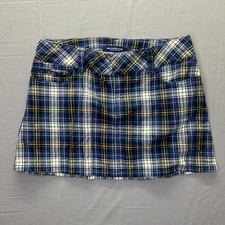Abercrombie Fitch Y2K School Girl Dark Academia Wool Plaid Mini Skirt 00