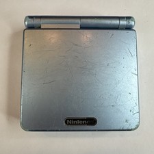 For Repair! Nintendo Game Boy Advance SP Pearl Blue GBA SP AGS-101 - US Model