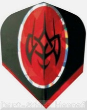 6 Dart Flights Holograph 2D Standard "RED TRIBAL"