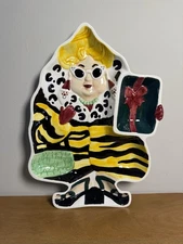 Vintage Boston Warehouse Trading Corp Christmas Shopper Platter Chips and Dip