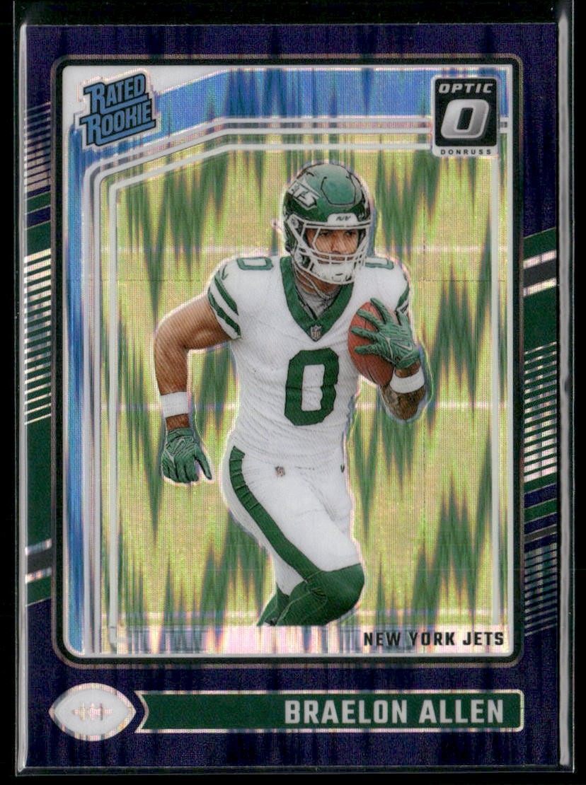 2024 Donruss Optic #211 Braelon Allen Purple Shock